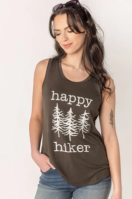 "Happy Hiker" Graphic Tank