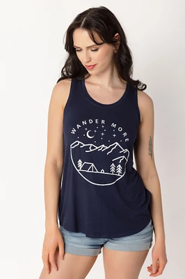 "Wander More" Graphic Tank