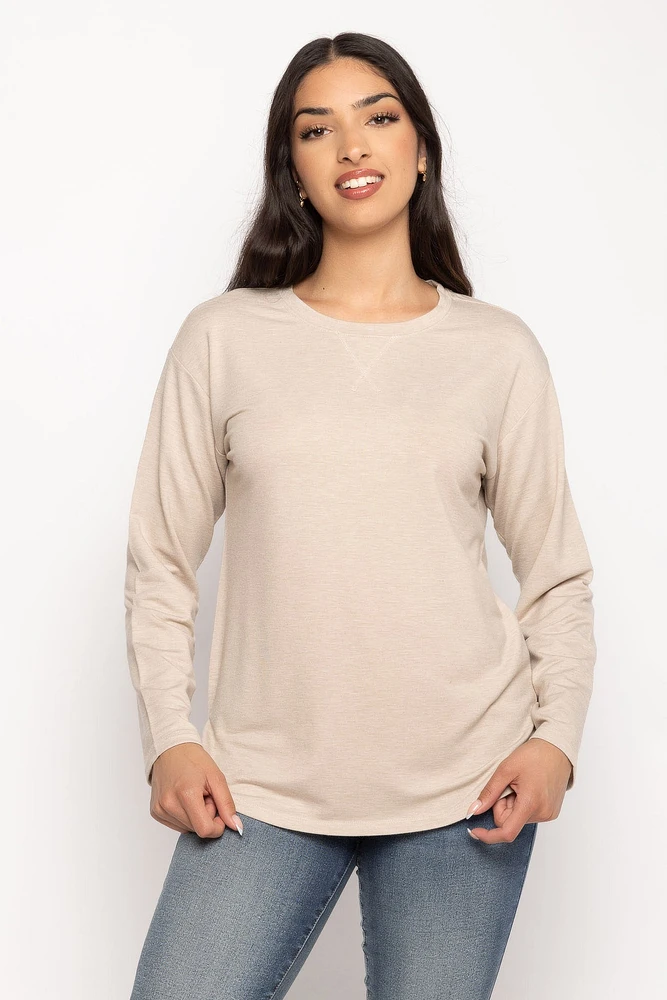 French Terry Sweatshirt with Side Slits