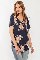 Floral V-Neck Tunic