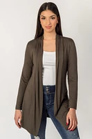 Rayon Long Sleeve Open Cardigan