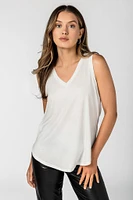 Glitter Sleeveless V-Neck