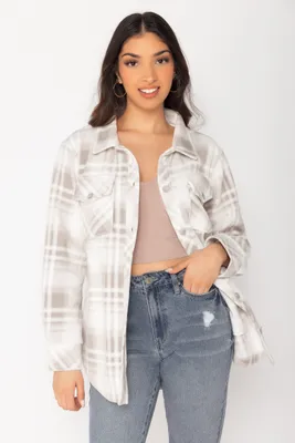 Avery Plaid Polar Fleece Shacket