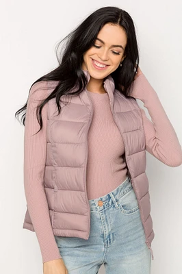 Nylon Quilted Puffer Vest