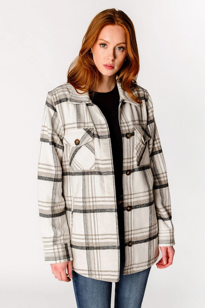 Libby Brushed Plaid Shacket