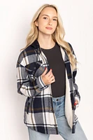 Natalie Plaid Sherpa Lined Flannel Shacket