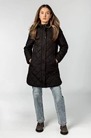 Quilted Puffer Jacket with Hood