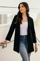 Longline Blazer with Roll-Up Sleeves