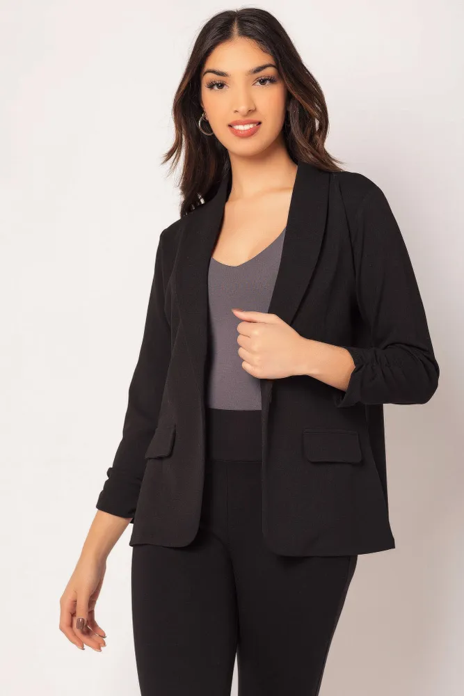 Knit Scuba Crepe Blazer, Cleo