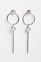 Hoop and Bar Drop Earrings