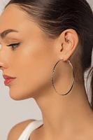 Large Textured Hoops