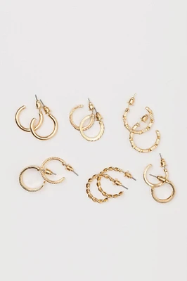 6 Set of Huggie Earrings