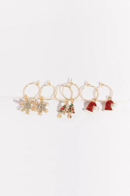 Holiday Mini Hoop Earrings Set