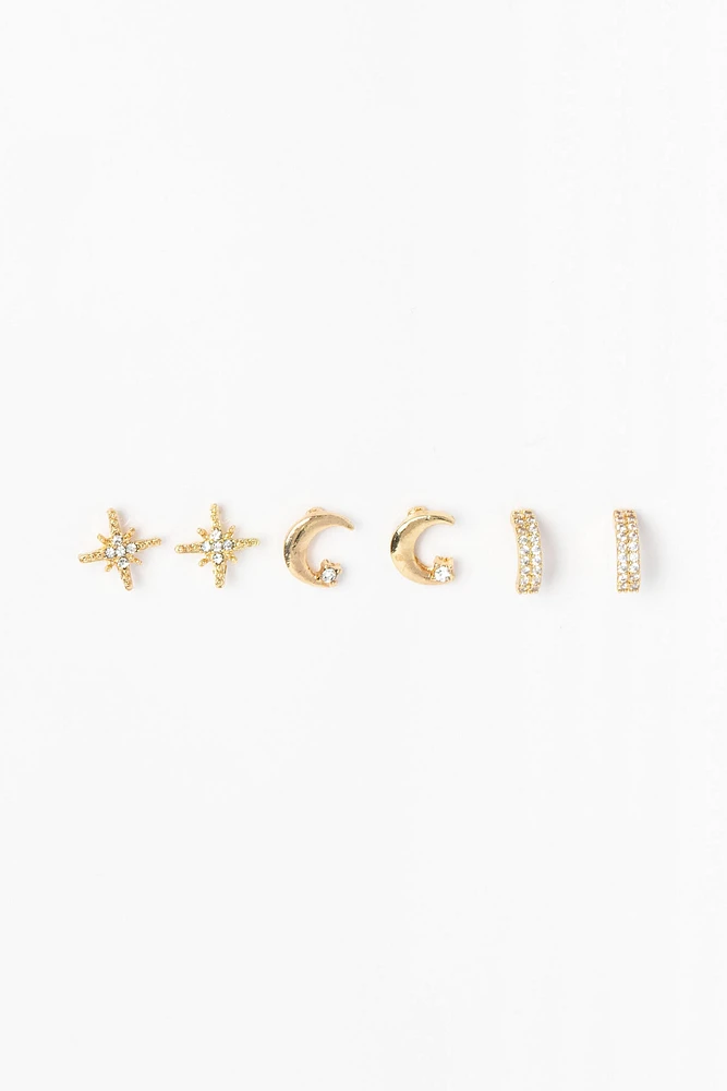 3-Pack Celestial Earrings