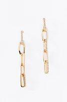 Rhinestone Chainlink Earrings