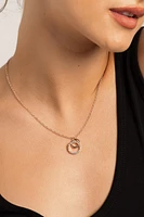 Necklace with Interlocking Circle Pendant