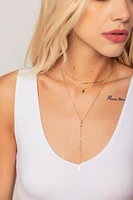 Collier Y triple brin