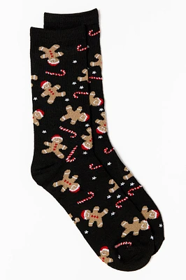 Gingerbread and Candy Cane Socks