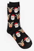 Lurex Santa and Reindeer Socks