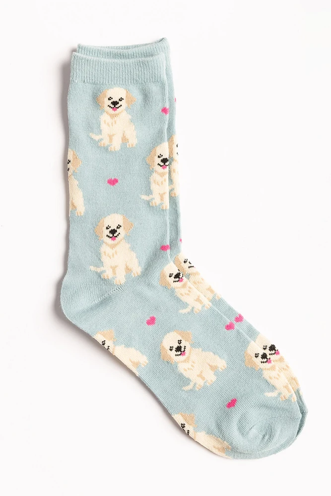 Puppies and Heart Socks