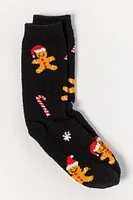 Gingerbread and Candy Cane Socks