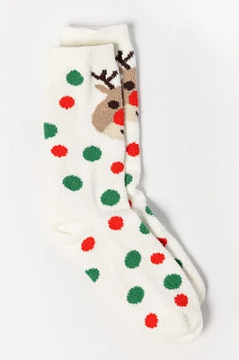 Reindeer and Polka Dot Socks