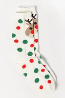 Reindeer and Polka Dot Socks