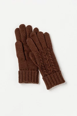 Cabled Glove with Cuff