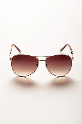 Aviator Sunglasses with Chain-Link Arms