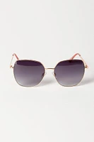 Metal-Rimmed Square Sunglasses