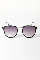 Rounded Pantos Sunglasses with Metal Trim