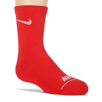 Kids' 6 Pack Youth X-Small Cushioned Crew Socks