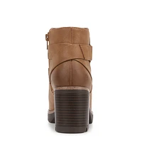 Women's Madalynn Buckle Block Heel Bootie