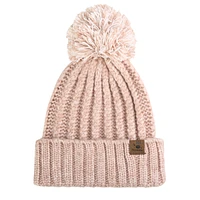 Women's Two Tone Pom Beanie Knit Hat