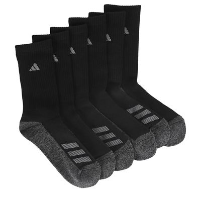 Kids' 6 Pack Youth Large Cushioned Crew Socks
