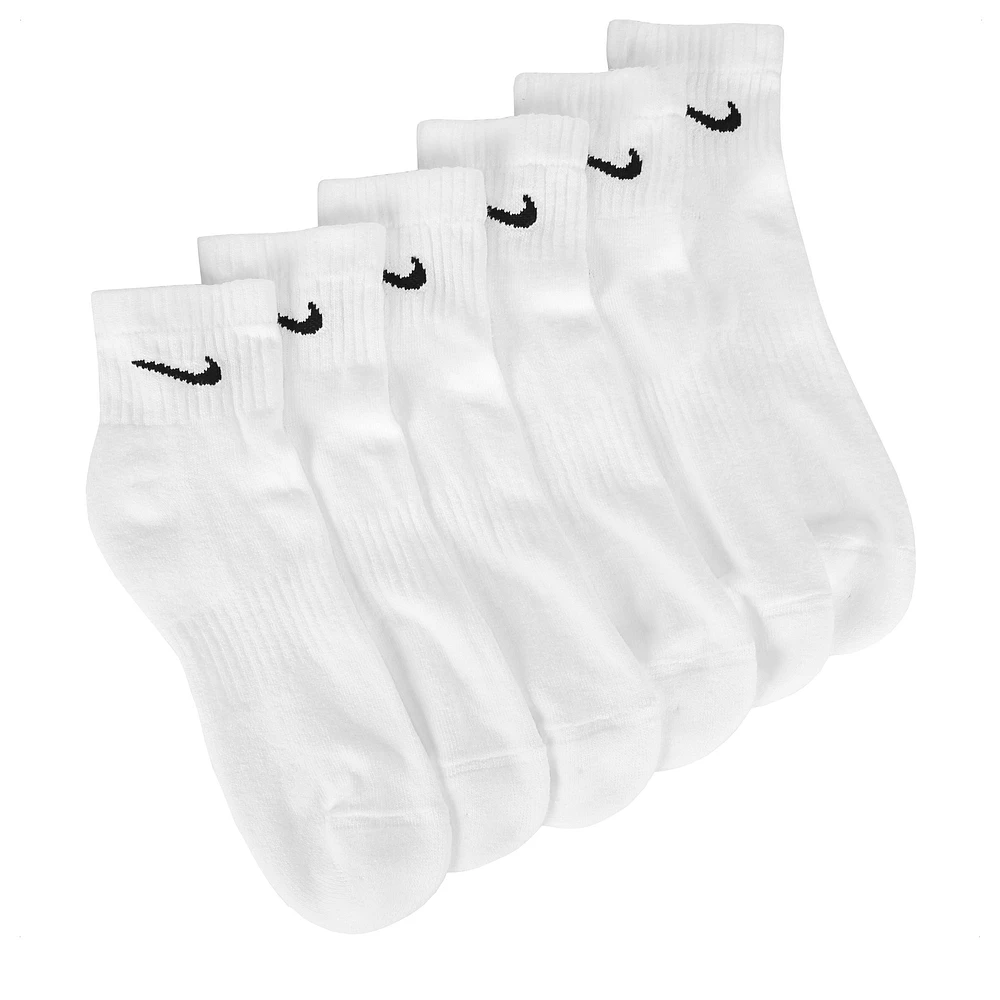 Kids' 6 Pack Small Everyday Cushion Quarter Socks