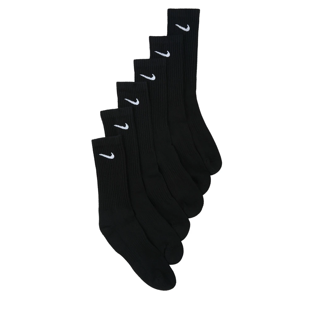 Men's 6 Pack Extra Large Everyday Cushion Crew Socks