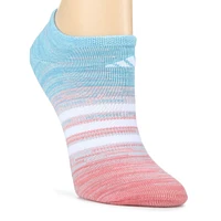 Kids' 6 Pack Cushioned Angle Stripe No Show Socks