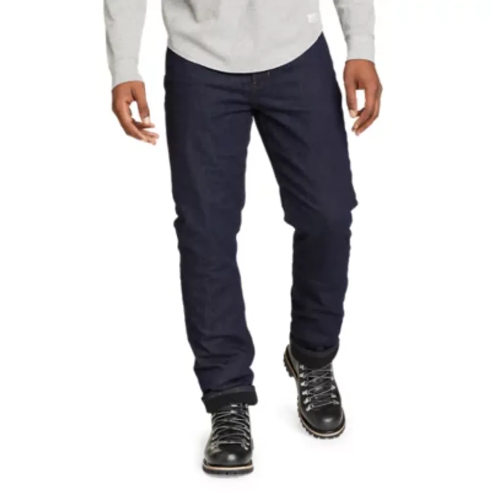 Eddie Bauer Men's H2low Flex Fleece-Lined Jeans
