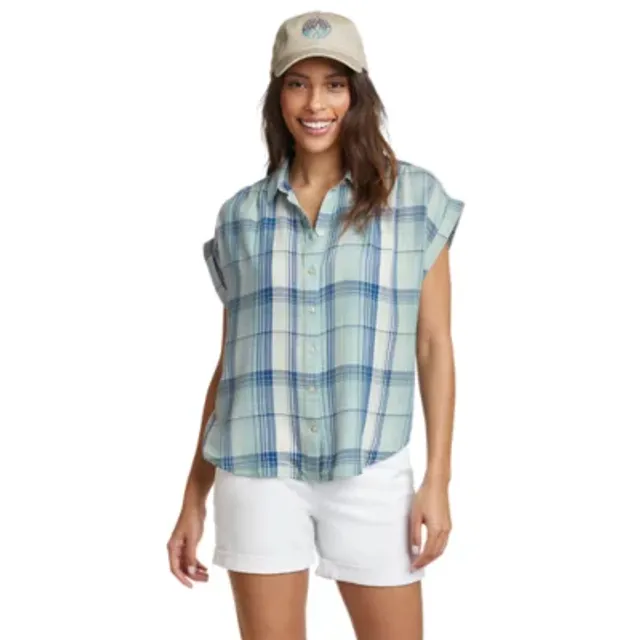 Eddie Bauer Women's Lila Square Neck Short-Sleeve Shirt