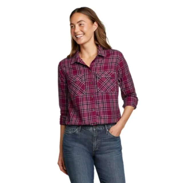 Eddie Bauer Women's Firelight Flannel Shirt - Hyacinth - Size M