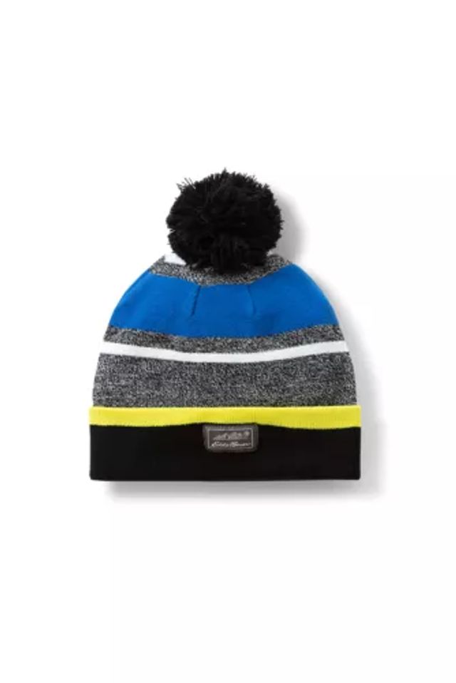 Toddler Carolina Panthers '47 Black/Blue Bam Bam Cuffed Knit Hat with Pom  and Mittens Set