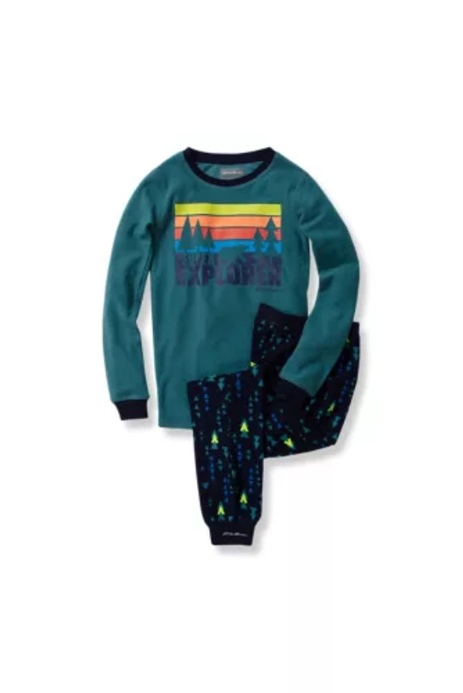 Eddie Bauer Boys' Fleece And Waffle Knit Sleep Set