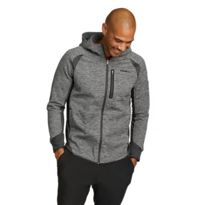 Eddie Bauer Men's Performance Full Zip Hoodie | Mens Full Zip Performance  Hoodie - Black Large