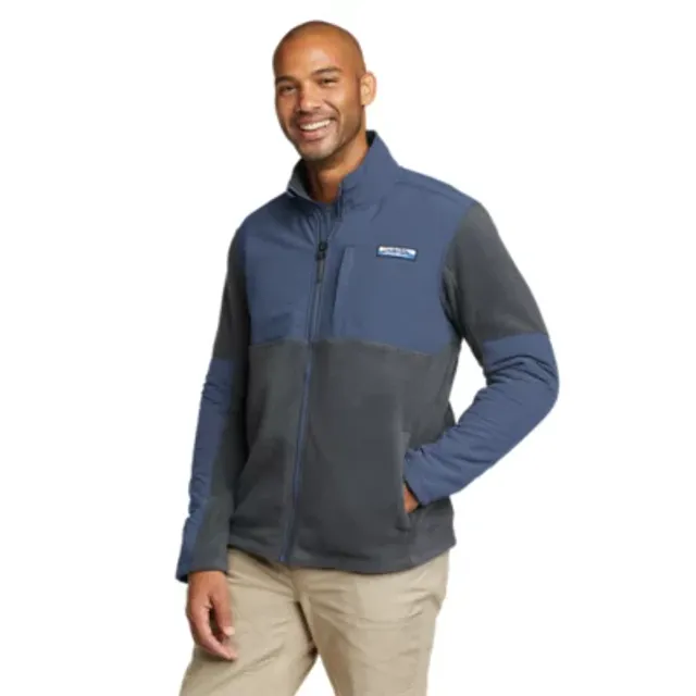 Eddie Bauer Men's Cascadia Fleece FZ, Storm at  Men's