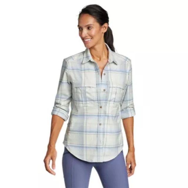 Antigua Women's Navy and Gray Denver Broncos Stance Flannel Button