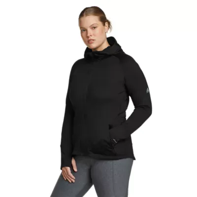 Eddie Bauer Men's High Route Grid Fleece 1/2-Zip Mock, Black