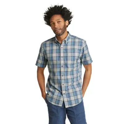 Men's Tidelands Short-Sleeve Yarn-Dyed Textured Shirt
