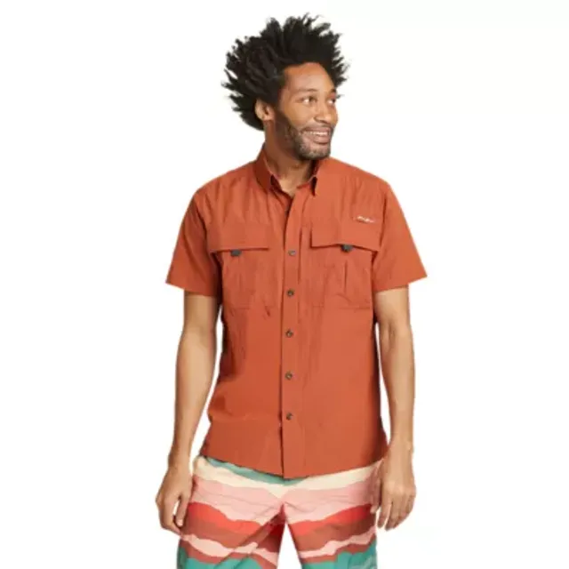 Eddie Bauer Men's UPF Guide 2.0 Long-Sleeve Shirt, Seaglass, Small