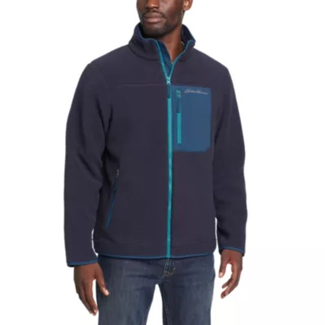 Eddie Bauer Men's Quest 300 Fleece Jacket, Black, Small at